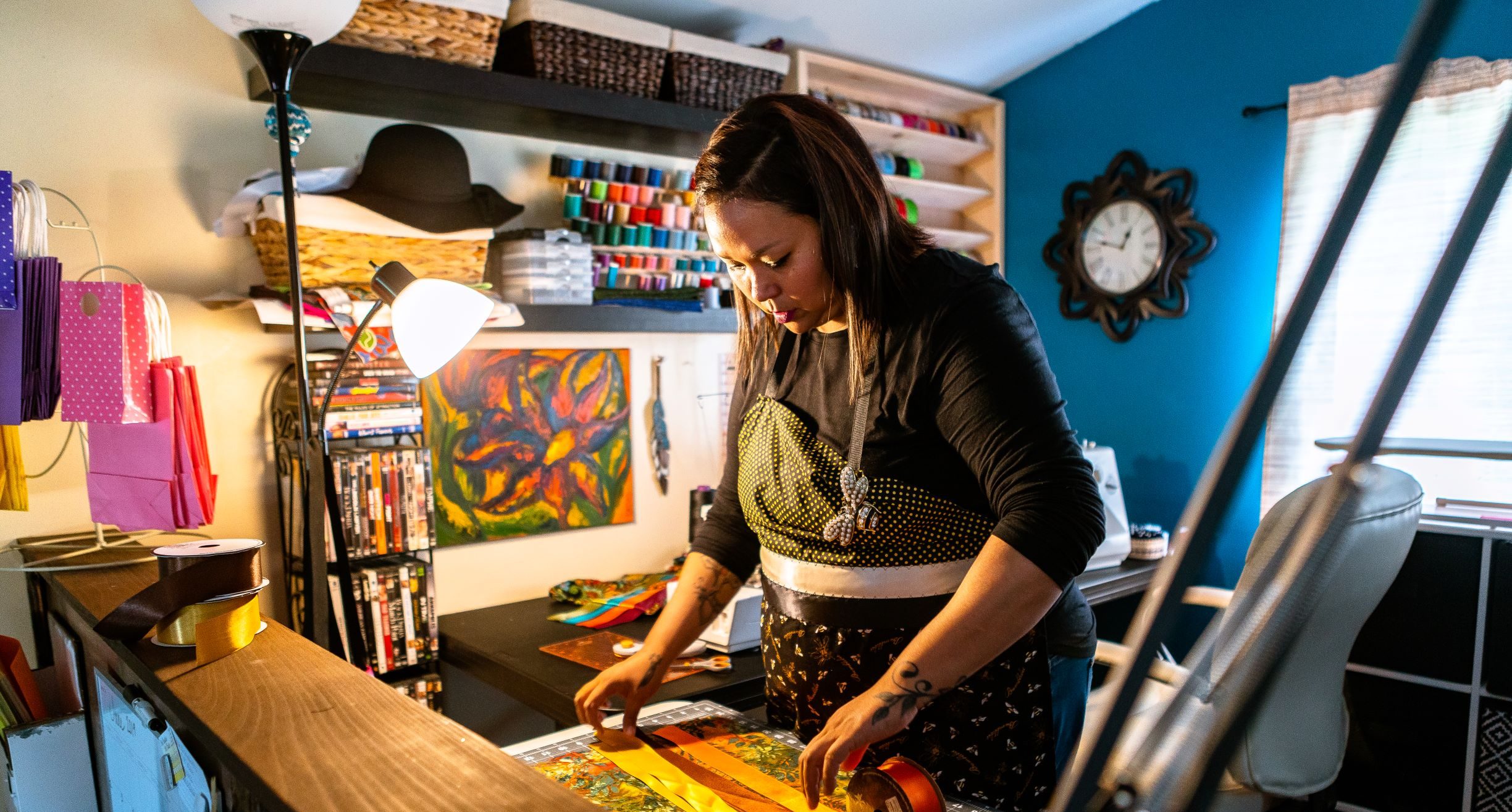 From the handmade jewelry and clothes to the paintings and baskets, Bee Creative is a haven of one-of-a-kind art and handmade items.