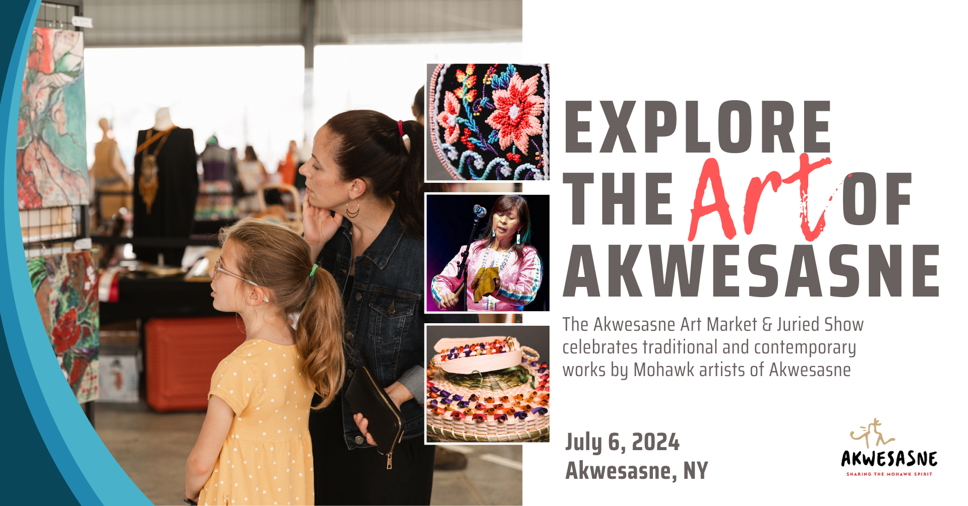 Mark your calendars! Akwesasne Travel announces the 3rd Akwesasne Art Market & Juried Show will take place on Saturday, July 6, 2024 at Generations Park. This highly anticipated summer celebration showcases the best traditional and contemporary works by Mohawk artists of Akwesasne, and offers a rich Indigenous cultural experience in the North Country's Seaway Valley region. 